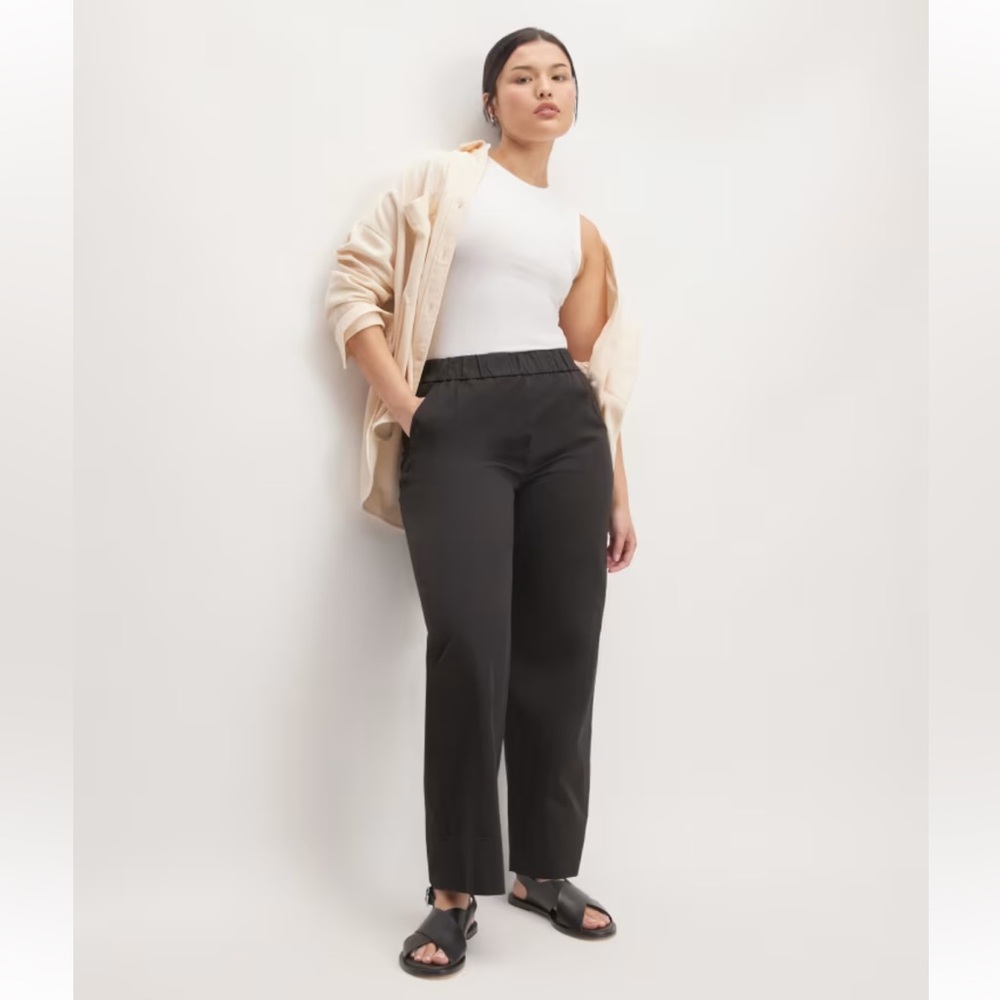 EVERLANE Easy Chino Pull on Pants in Black
